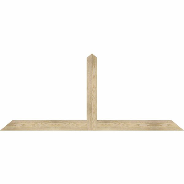 Ekena Millwork Portland Rough Sawn Timber Gable Bracket, Douglas Fir, 72"W x 30"H x 2"D x 4"F, 10/12 Pitch GBW072X30X0204POR00RDF - main